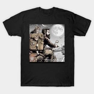 Cat Dad and Biker T-Shirt